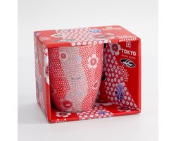 Tokyo Design Studio Kawaii Flower mok - Rood - 300ml - bloemen in anime stijl