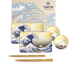 Tokyo Design Studio - Kawaii - Hokusai - Sushi Set - 6-delig - 2 Persoons