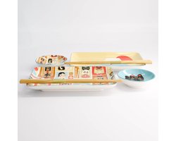 Tokyo Design Studio – Kawaii – Japan - Sushi Set – 6-delig – 2 Persoons