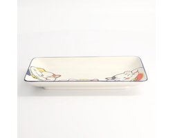 Tokyo Design Studio - Kawaii Lucky Cat Sushi Bord - Wit - 21 x 13,5 cm