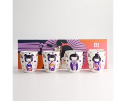Tokyo Design Studio – Kawaii – Maiko – Koppenset – 4 Stuks – 170ml