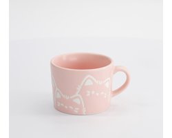 Tokyo Design Studio - Kawaii - Mok - Kat - Roze - 8x6cm