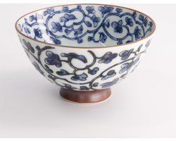 Tokyo Design Studio - Kawaii - Rijstkom - Karakusa - Blauw - 12,5x6,5cm - 350ml