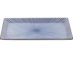 Tokyo Design Studio - Klassiek Japans Sushi Bord Sendan Tokusa Blue - 23 x 11 cm