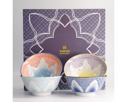 Tokyo Design Studio - Lilly Flower - Ramen Kommenset - 4-delig - 550ml - 14.8x6.8cm