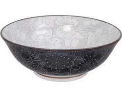 Tokyo Design Studio - Mixed Bowls Dot Sakura 19.7x7cm 1000ml Grey/Black