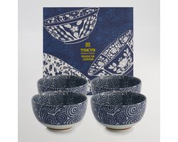 Tokyo Design Studio - Mixed Bowls - Kommen Set - Set Van 4 Stuks - 13.2x7.2cm - 500ml