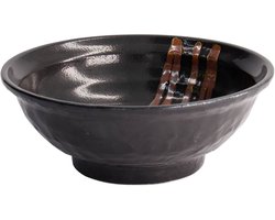 Tokyo Design Studio – Mixed Bowls - Ramen Bowl - Noodle Kom - Ramen Kom - Suname Kuro – 19.5×7.2cm – 900ml