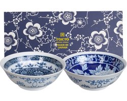 Tokyo Design Studio – Mixed Bowls – Ramenkom set – 2 Stuk – Met Geschenkdoos – 19×7.5cm – 1000ml