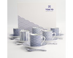 Tokyo Design Studio – Nippon Blue Espresso Serviesset – 18 stuks – 80 ml