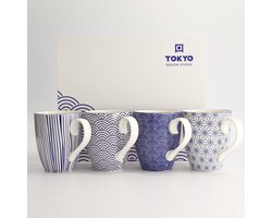 Tokyo Design Studio - Nippon Blue - Mokken - 4-delig - 340ml