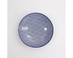 Tokyo Design Studio - Nippon Blue Pastabord Dots - Blauw/Wit - Ø 21 cm
