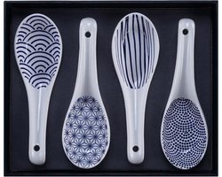 Tokyo Design Studio - Nippon Blue Soep Lepels - Set 4stuks - 13.8x4.8cm