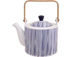 Tokyo Design Studio Nippon Blue Theepot 1,3 liter in fraaie Geschenkdoos. Porseleinen Theepot met uitneembaar Theefilter