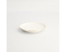 Tokyo Design Studio - Nippon White Gold Rim Schotel - Star - Wit/Goud - 12 cm
