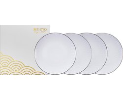 Tokyo Design Studio - Nippon White - Ontbijt bordenset - Ø 19 cm - 4 Stuks