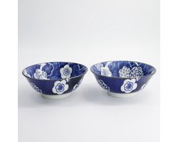 Tokyo Design Studio Ramen Bowl 2pcs Giftset 19x7.5cm 1100ml Blue