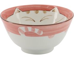 Tokyo Design Studio - Roze Kom - Kawaii Cat - 13.5 x 6.8cm 300ml