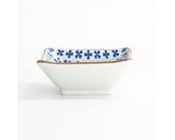 Tokyo Design Studio- Sakura - Vierkante Schotel – Bloemen Tapasschaal – Tapas Schaaltjes – Sausschaaltjes - 8,5×3 cm