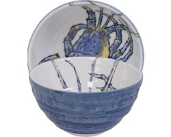 TOKYO DESIGN STUDIO – Seafood – Noodlebowl – lobster – Blue – 16 x 8.5cm – 950ml