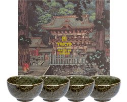Tokyo Design Studio - Shinryoku Green - Ramen bowl- Noodle kom - kommen set - 4 Stuks - 500ml