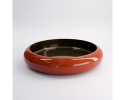 Tokyo Design Studio - Sushi Oke - Serveerschaal - Lakwerk - Oranje/Goud - 33.8x6.8cm - ABS