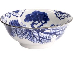 Tokyo Design Studio – Wa Mixed Bowl – Pine – 20,5x8cm – Blauw/Wit