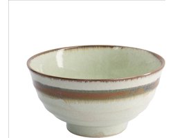 Tokyo Design Studio – Wasabi – Ramen Bowl – Noodle Kom - Beige/Groen – 17x9cm – 900ml