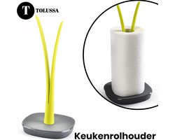 Tolussa keukenrolhouder - keukenrolhouder staand - rollenhouder - keukenpapier houder - rubber & verhard kunststof