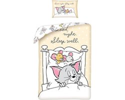 Tom and Jerry BABY Dekbedovertrek Sleep Well - 100 x 135 cm - Katoen