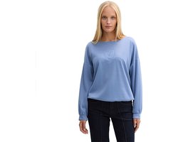 Tom Tailor 1044248 With Embroidery Sweatshirt Blauw S Vrouw