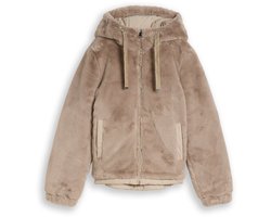 Tom Tailor - 2-in-1 kunstbontjas met omkeerfunctie - Maat XS - soft taupe grey