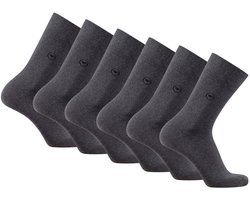 Tom Tailor - Basic Sokken in een set van zes - Maat 39-42 - anthracite melange