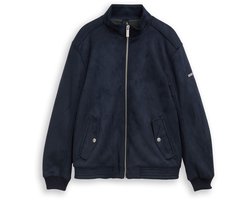 Tom Tailor - Blouson-jas in suède-look - Maat S - sky captain blue