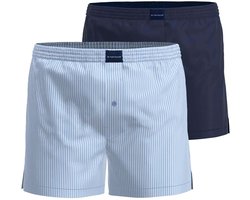 Tom Tailor - Boxershorts met streepmotief in een set van 2 - Maat M - blue-light-stripe