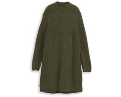 Tom Tailor Denim - Gebreide jurk met opstaande kraag - Maat M - grape leaf green melange