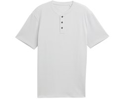 Tom Tailor Denim Henley T-shirt met wafelstructuur