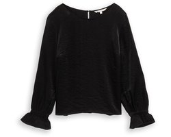 Tom Tailor Denim Loose fit blouse met satijnglans