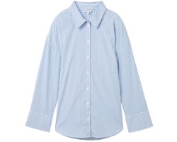 Tom Tailor Denim - Losvallend overhemd met strepen - Maat XL - blue white strripe