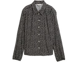 Tom Tailor Denim - Overhemdblouse met patroon - Maat XL - black white dotted print