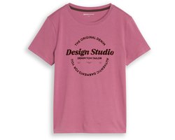 Tom Tailor Denim - T-shirt met print - Maat M - dusty berry