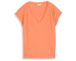 Tom Tailor Denim - T-shirt van katoen - Maat M - bright coral