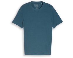 Tom Tailor Denim - T-shirt van katoenen badstof - Maat M - tide petrol