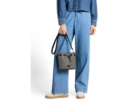 Tom Tailor Denim - TTMADELYN S Schoudertas in raffia-look - Maat ONESIZE - mixed black