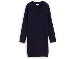 Tom Tailor - Gebreide jurk met kasjmier - Maat 38 - Knitted Navy Melange
