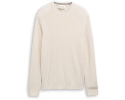 Tom Tailor - Gebreide trui met kasjmier - Maat XXL - soft cloud melange