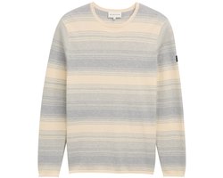 Tom Tailor - Gebreide trui met streeppatroon - Maat XXL - grey white stripe