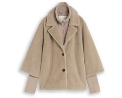 Tom Tailor - Gezellige capejas in 2-in-1-look - Maat XXXL - soft taupe grey