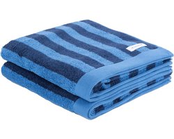 Tom Tailor Handdoeken Set 2, 50x100cm, Blauw gestreept