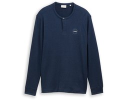 Tom Tailor Henley-shirt met lange mouwen van katoen